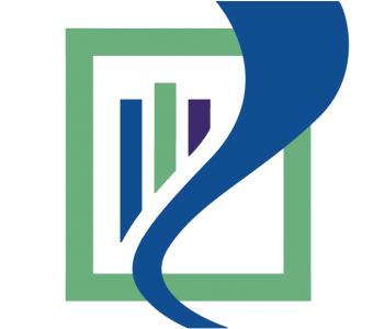 Three color logo for the Watertown Free Public Library shows a green rectangle, three colorful books, and a blue river.